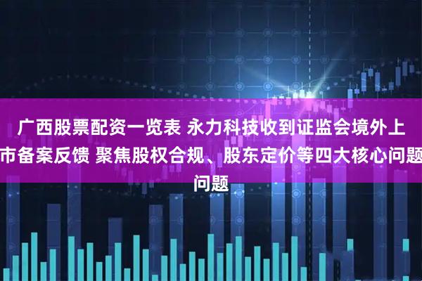 广西股票配资一览表 永力科技收到证监会境外上市备案反馈 聚焦股权合规、股东定价等四大核心问题